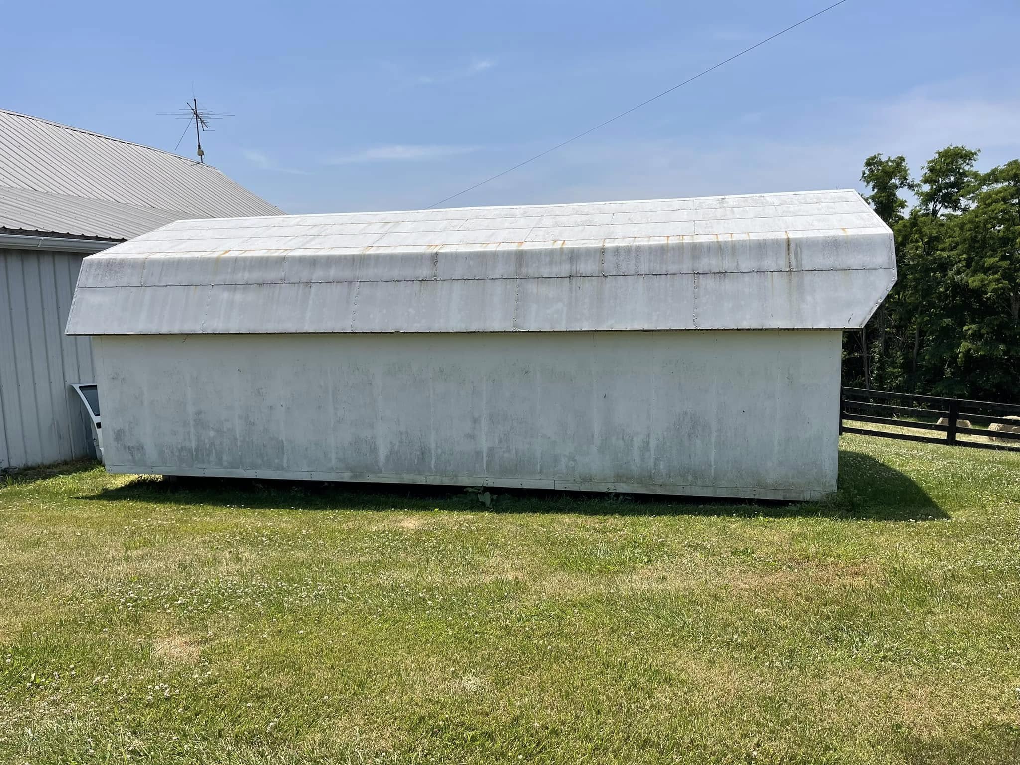Surface before pressure washing
